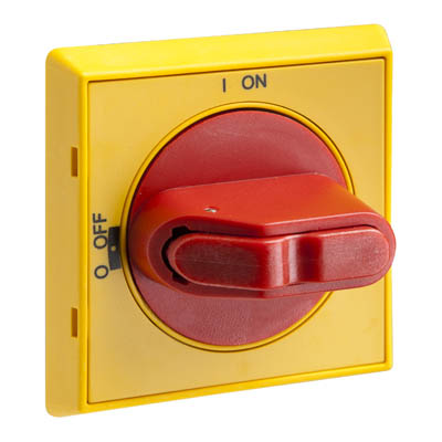 MANIJA SELECTOR AMARILLO/ROJO, TAM. 3, FIJACION CON TORNILLOS PARA OT16-125FT