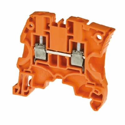 CLEMA PARA CABLE CALIBRE 12 AWG, 4 mm2, PASO 5 mm, NARANJA, MAX 32 A