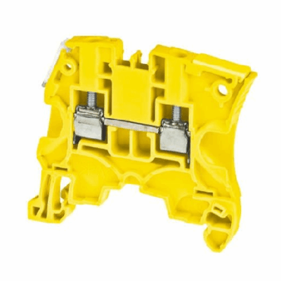 CLEMA PARA CABLE CALIBRE 12 AWG, 4 mm2, PASO 5 mm, AMARILLO, MAX 32 A