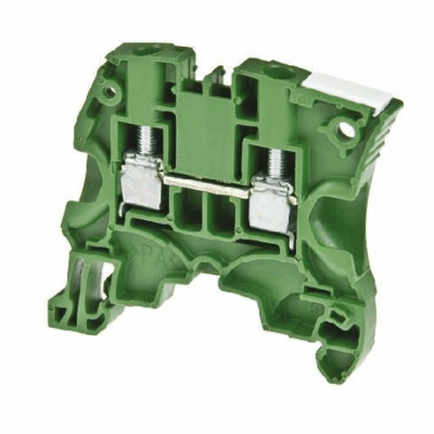 CLEMA PARA CABLE CALIBRE 12 AWG, 4 mm2, PASO 5 mm, VERDE, MAX 32 A