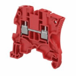 CLEMA PARA CABLE CALIBRE 12 AWG, 4 mm2, PASO 5 mm, ROJO, MAX 32 A