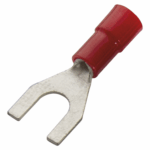 TERMINALES DE HORQUILLAS, CALIBRE 18 AWG (100 PZAS) - ROJA 1/M3