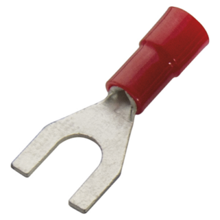 TERMINALES DE HORQUILLAS, CALIBRE 18 AWG (100 PZAS) - ROJA 1/M3