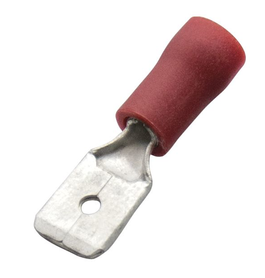 LENGUETAS MACHO, CALIBRE 18 AWG (100 PZAS) - ROJA 1/6