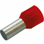 PUNTERAS DIN AISLADAS, CALIBRE 18 AWG (100 PZAS) - ROJO 1/8