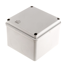 CAJA PLASTICA - SIN KNOCKOUTS (100x100x80 mm), GRIS, IP65