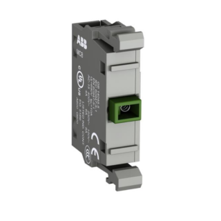 CONTACTO MONTAJE FRONTAL 1 N.A. 10A, 600V, VERDE