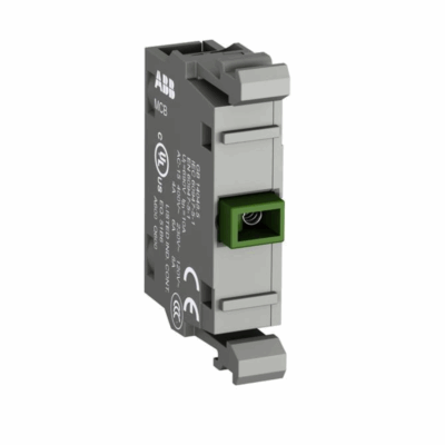 CONTACTO MONTAJE FRONTAL 1 N.A. 10A, 600V, VERDE