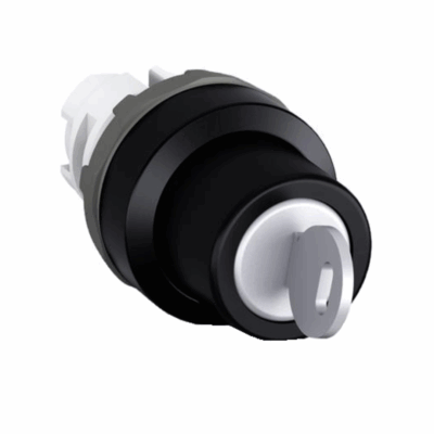 SELECTOR 2 POSICIONES MANTENIDO, A-C, NEGRO, CON LLAVE