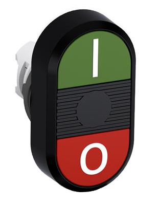 BOTON DOBLE TECLA, I/O, VERDE/ROJO, 22mm, NO ILUMINADO - MPD2-11B