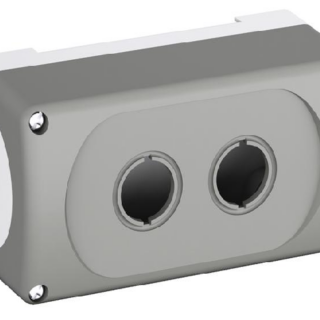 CAJA BOTONERA PLASTICA IP66, 2 HUECO, GRIS