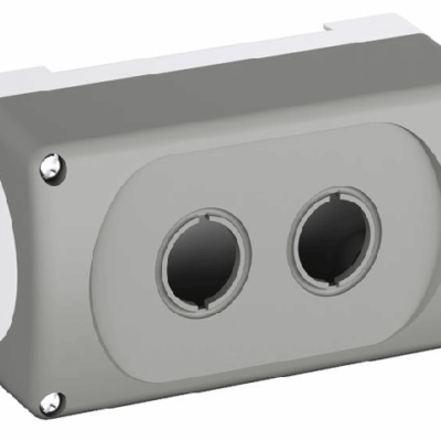 CAJA BOTONERA PLASTICA IP66, 2 HUECO, GRIS