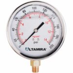 MANÓMETRO DE GLICERINA MARCA ALTAMIRA, RANGO DOBLE: 0-200 PSI