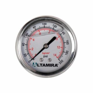 MANÓMETRO DE GLICERINA, 0-200 PSI 0-14 KG/CM2