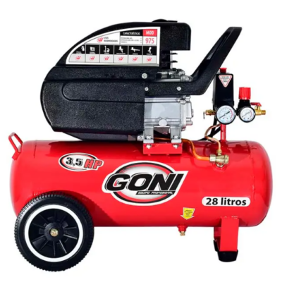 Compresor Moto Lubricado 120 Volt 3000 Rpm 3.5 Hp 28Lt 120Psi Horizontal