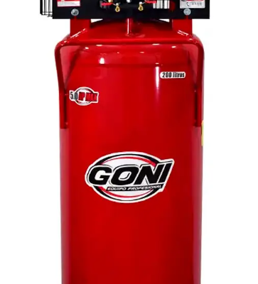 Compresor De Banda 120 Volt 1750 Rpm 5.0 Hp 190Lt. 120Psi Vertical