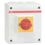 OTP25BA3M - SECCIONADOR EN GABINETE 3P, 25 AMP. (150x130x60 mm), AMARILLA/ROJA, IP65