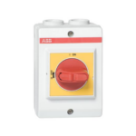 OTP16BA3M - SECCIONADOR EN GABINETE 3P, 16 AMP. (120x85x60 mm), AMARILLA/ROJA, IP65