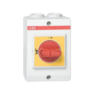 OTP16BA3M - SECCIONADOR EN GABINETE 3P, 16 AMP. (120x85x60 mm), AMARILLA/ROJA, IP65