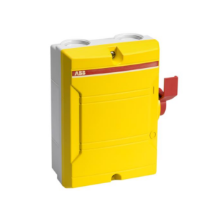 BW325Y/TPN - SECCIONADOR EN GABINETE 3P, 25 AMP. (111x130x60 mm), IP65, AMARILLO