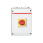 OTP45BA3M - SECCIONADOR EN GABINETE 3P, 63 AMP. (200x145x90 mm), AMARILLA/ROJA, IP65