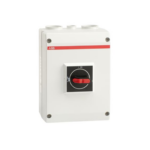OTP63B3M - SECCIONADOR EN GABINETE 3P, 80 AMP. (200x145x90 mm), NEGRA/ROJA, IP65