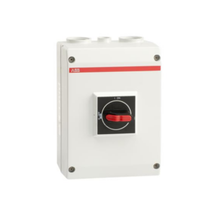 OTP63B3M - SECCIONADOR EN GABINETE 3P, 80 AMP. (200x145x90 mm), NEGRA/ROJA, IP65