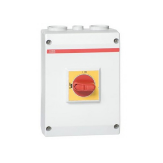 OTP45BA3M - SECCIONADOR EN GABINETE 3P, 63 AMP. (200x145x90 mm), AMARILLA/ROJA, IP65